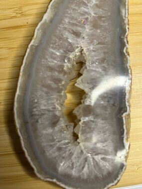 Craft Polished Gray Agate Geode Slice